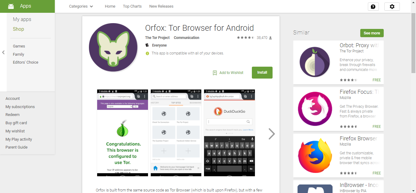 tor compatible browser android вход на гидру