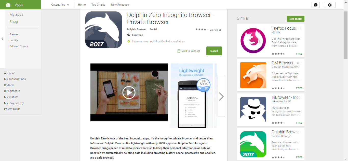 Dolphin Zero บน Play Store