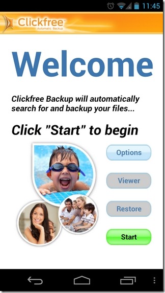 Clickfree- 백업 -Android- 홈 Clickfree- 백업 -Android- 홈