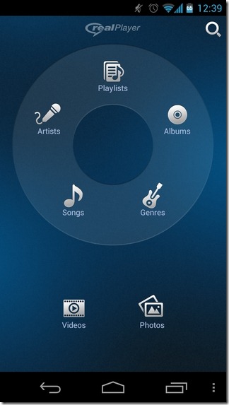 RealPlayer-Android- 홈 RealPlayer-Android- 홈