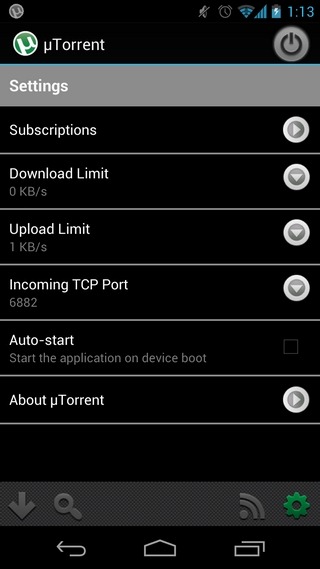 utorrent-Android 설정 utorrent-Android 설정
