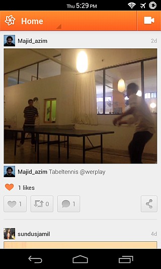 AndroidタイムラインのCinemagram