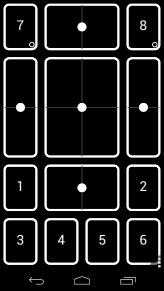 DroidPadジョイスティックレイアウト8 DroidPadジョイスティックレイアウト8