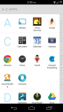 एंड्रॉइड ऐप ड्रॉअर के लिए Aviate Launcher