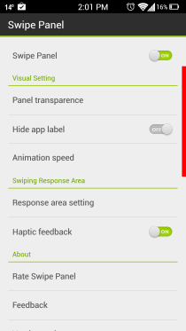 Swipe Panel_Settings