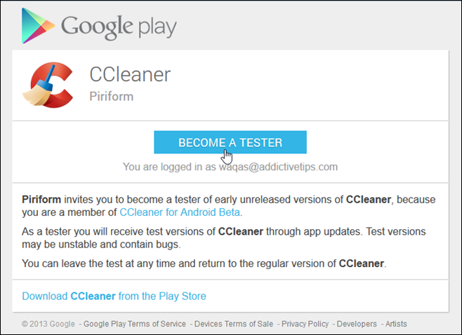 CCleaner за Android_Become Tester