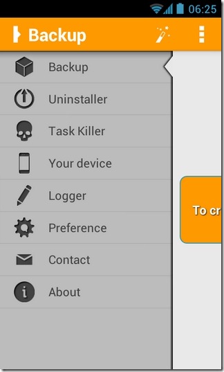 Orange-Backup-Android-Sidebar