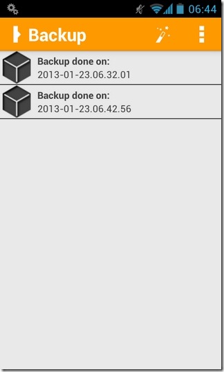 Orange-Backup-Android-Home