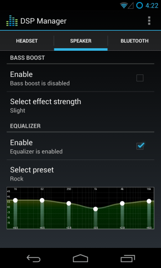 CM10.1 - Ayarlar - Cihaz - Ses - DSP Yöneticisi 4