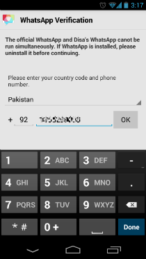 ปิดใช้งานการตั้งค่าบริการ Android Whatsapp 1