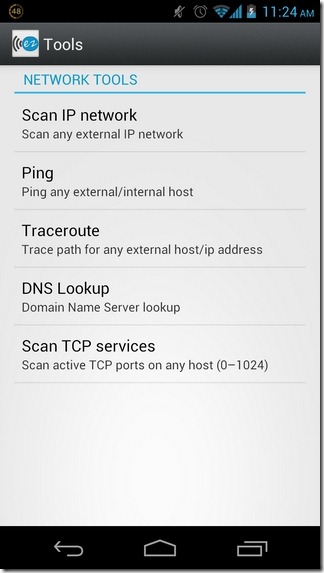 Ferramentas ezNetScan-Android