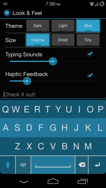 Fleksy Keyboard für Android 16