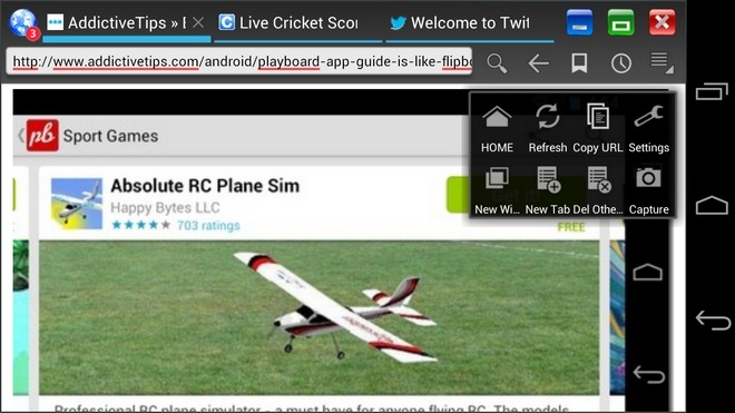 Floating-Browser-Flux-Android-Tabs