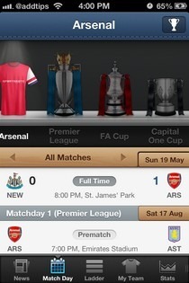 EPL Live iOS התאמה לחיות