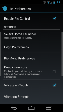 Pie Controls für Android 3