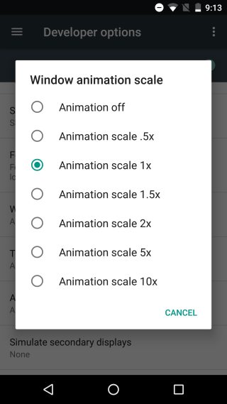 Androidでアニメーションを無効にする方法 ルートなし