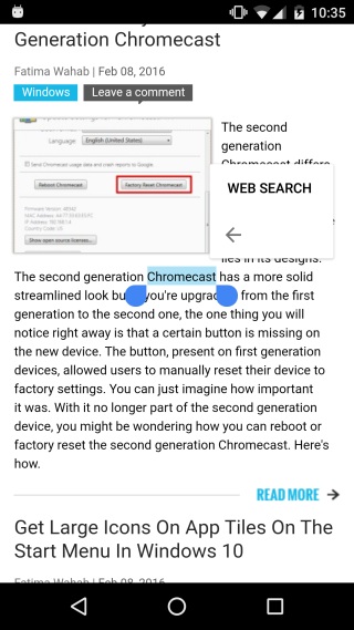 chrome-android-wyszukiwanie tekstowe