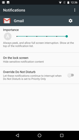 ensemble de contrôle de notification d'application