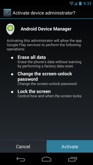 Андроид Девице Манагер - Активирајте Девице Администратор