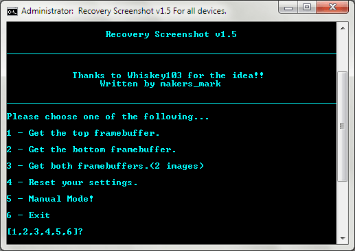 Android Recovery -näyttökuva Windows 08: lle