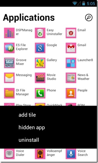 Launcher8-Android การตั้งค่า-Apps-view2