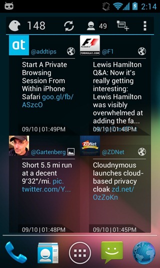 Falcon For Twitter - Grid View