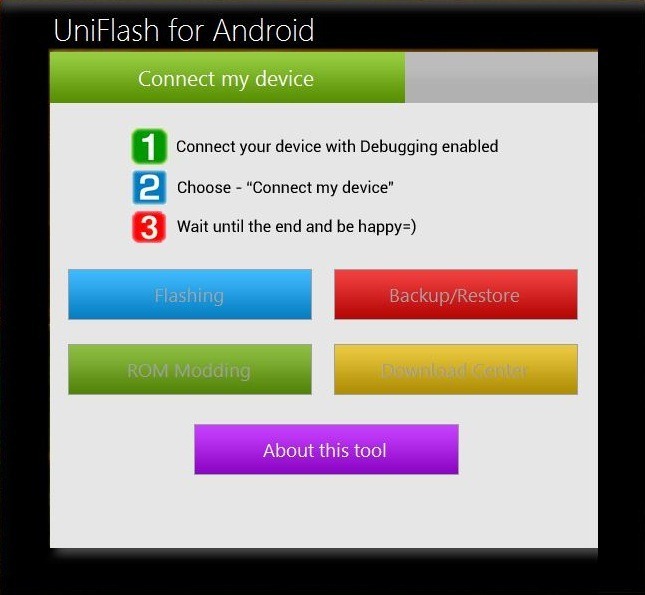 Android向けUniFlash Android向けUniFlash
