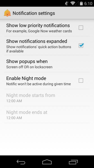 Configuración de notificaciones importantes