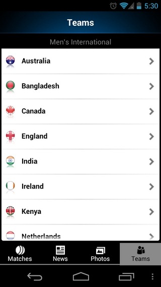 Yahoo-Cricket-Android-Teams