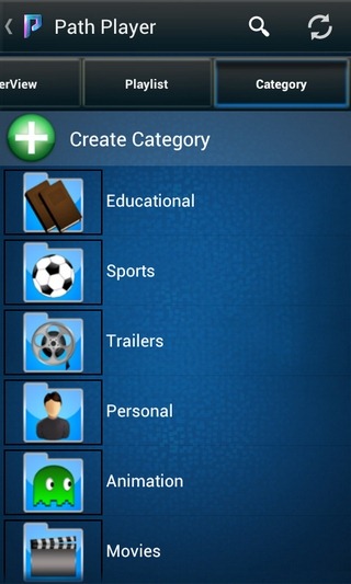 Path-Player-Android-Categorias