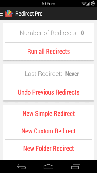 Redirect File Organizer สำหรับ Android 01