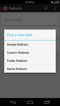 Reindirizza File Organizer per Android 12