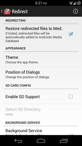 Reindirizza File Organizer per Android 14