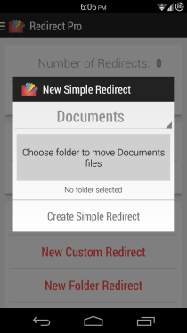 Reindirizza File Organizer per Android 03