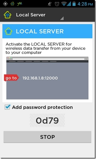 Droid-Manager-android-App-lokalne-poslužitelja