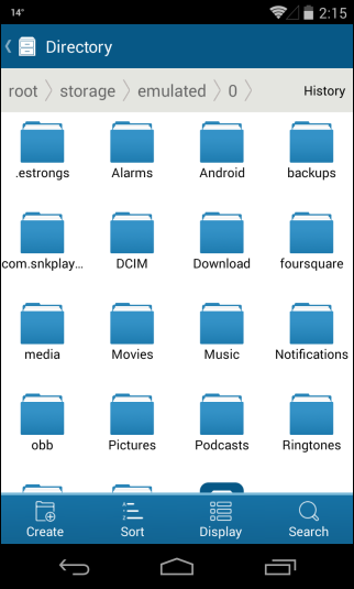 Tomi File Manager_Directory Grid