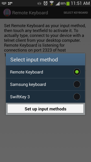 Remote-Tastatur Android