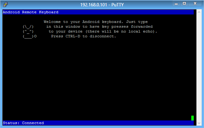 PuTTY Conectat PuTTY Conectat