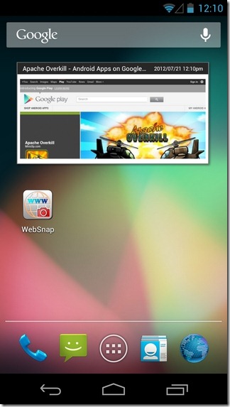 WebSnap-Android-Widget