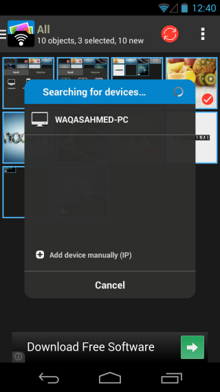 PhotoSync –ワイヤレスTransfer_Device Select