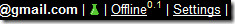 botão off-line do gmail