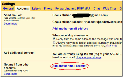 gmail fiókbeállítások
