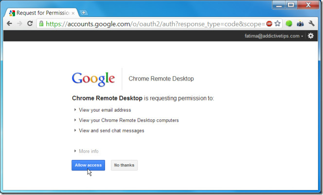 Chrome Uzaktan Masaüstü BETA erişimi