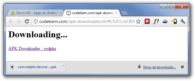 APK Downloader za Chrome