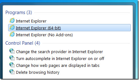 Internet Explorer 64 비트 Windows 7