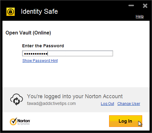 Identyfikator Safe Vault otwórz login