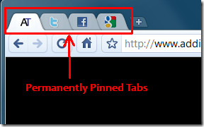 Google Chrome Gepinnt Tabs