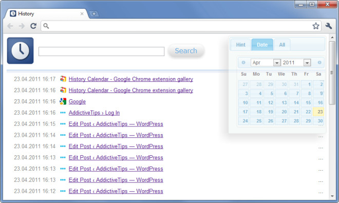 Verlauf - Google Chrome