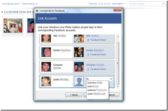 Facebook'a LiveUpload - LinkAccounts