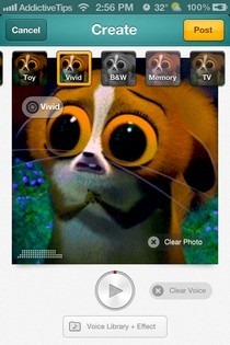 Effetti immagine iOS Voicepic